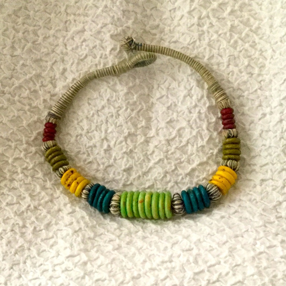EUC VTG Anthropologie Woven Beaded Necklace
